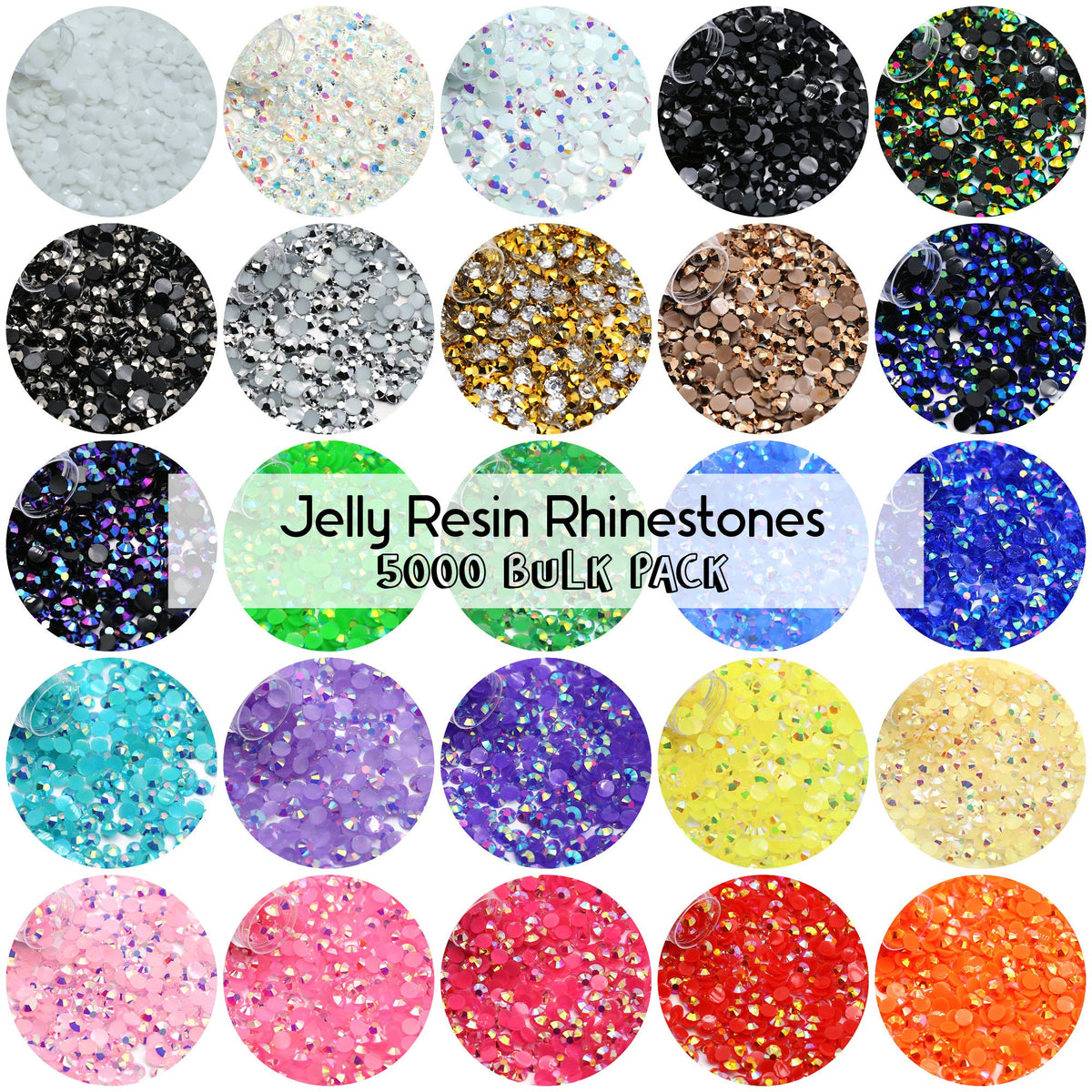 BULK Jelly Resin Rhinestones 5000pcs/3000pcs – Craftyrific